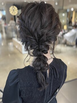 ラボー ノースプラザ店(LA'BO) 【ヘアセット・結婚式・成人式・卒業式】もこもこ編みおろしヘア