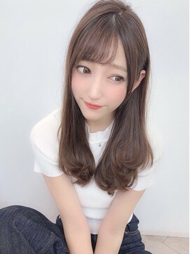 シルクレイ 吉祥寺店(Silk-lei) 大人かわいい小顔フェザーバングピンクベージュ20代30代吉祥寺