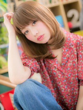 カバーヘア イヴ 戸頭店(COVER HAIR EVE) 斜めバング艶髪前下がりタイトストレートc5戸頭20代30代40代