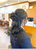 ハーフアップアレンジ