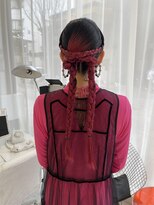 ヘアセットヘアアレンジお呼ばれヘアタイトアレンジ