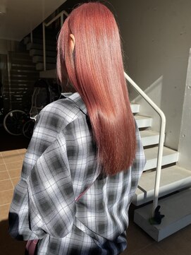 アジールヘア 北千住駅西口店(agir hair) メルティピンクミルキーピンクロングケアブリーチ北千住