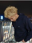 メンズカット/スパイキーショート/ケアブリーチホワイトベージュ