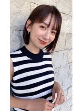 フラミューム 藤沢(flammeum) ミニボブ×透けバング【藤沢】