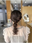 編みおろしヘアセット