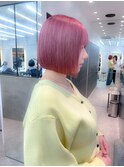 イメチェン外ハネボブ美髪ワイドバング/ショートボブ髪質改善