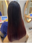 0代30代40代大人かわいいグラデーションカラーレッドカラー