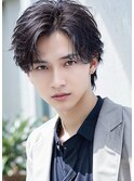 毛流れ緩めビジネスマン向けニュアンスパーマ