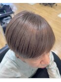 白髪活かしハイライト　ブラウンベージュ