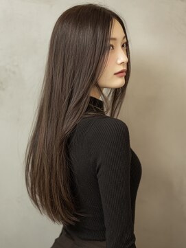 エダ 鎌倉(edA.) 小顔ロング＃髪質改善＃白髪ぼかし＃鎌倉＃40代＃グレージュ