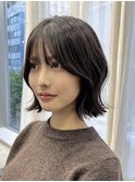 栄外ハネナチュラル大人可愛い韓国ボブ