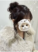 アップ/くるみちゃんヘア/お団子/パーティヘア