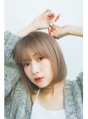 ボブ　切りっぱなし　銀座　ストレート　髪質改善