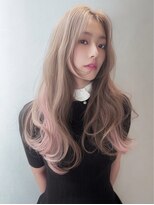 ウールトウキョウ 渋谷(wool TOKYO) ピンク裾カラー×ヨシンモリ巻きロング