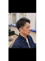 ルートヘア 辻堂店 40代50代メンズビジネスショート黒髪アップバング刈り上げ☆