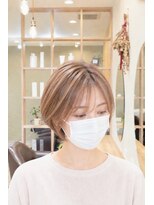 エメールヘア(aimere hair)&nbsp;30代に人気♪丸みショートボブ×艶ベージュ
