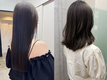 プフ 伏見(puf)の写真/【伏見】悩める大人女性にオススメ！髪質改善酸性ストレートで悩みを解消し、扱いやすい美シルエットに♪