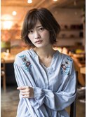 【arts lita 町田】カーキベージュ×ひし形ショートボブ
