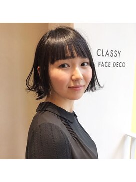 フェイスデコ アヴェダ セカンド(FACE DECO AVEDA/2nd) シンプルボブ　外ハネ　カジュアル