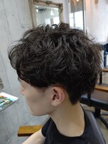 バトヘアー 渋谷本店(bat hair) アップバングパーマ&マットグレージュカラー