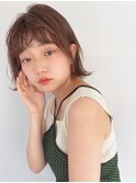 ミディアム外ハネボブ レイヤーカット