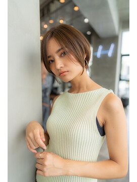 ケアリー 武蔵小杉(Carelly) 大人かわいい前髪セシルカットココアブラウンフリンジウェーブ