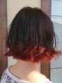 センスヘアー(SEN'S HAIR) ビビットオレンジの裾カラーかわいいです！