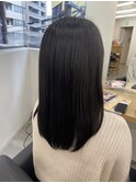 アッシュブルーブラックサラツヤロング