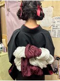 大人可愛く仕上げ♪『浴衣着付け＋ヘアセット』(*´▽｀*)♪