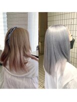 クラン ヘアーアンドスタジオ(CLAN hair & studio)&nbsp;ハイトーンエクステブリーチインナーミルクティーベージュ