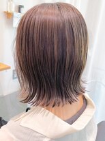 タイズ(ties) 透明感♪髪質改善カラー小顔艶感外はねミディショコラブラウン