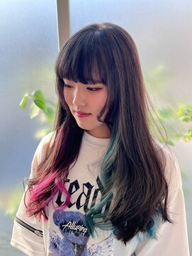タクミフォーヘアー(TAKUMI for hair) バイカラーで可愛いいロングヘアー