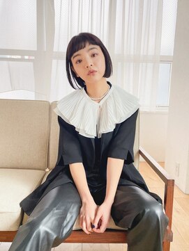 ユイル(Uil) 似合わせ小顔ボブ×ベージュカラー デザインカラー