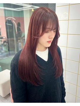 ガーランド(Girland) 【girland】ワインレッド 韓国風/レイヤーカット