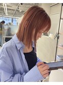 切りっぱなしボブオレンジボブ