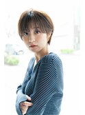 くびレイヤーエモージュグレージュカラーくびれショート【立川】