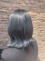 ヘアドゥーポジャ 藤岡店(hair Do poja)&nbsp;インナーカラー（ブルーブラック×ネイビーブルー）