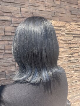 ヘアドゥーポジャ 藤岡店(hair Do poja) インナーカラー（ブルーブラック×ネイビーブルー）