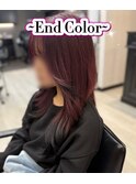 BLACK×RED×END COLOR