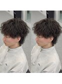マッシュウルフツイストスパイラルパーマ