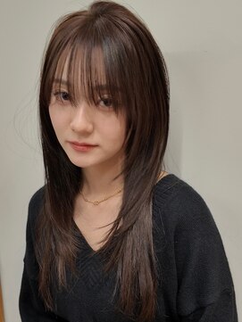 ノイカーム(noi Calm) 髪質改善トリートメントミルクティーベージュカラーくびれヘア