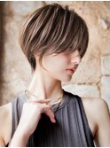 大人可愛い30代40代50代小顔◎マッシュショートボブウルフカット