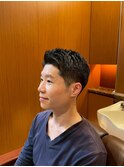 銀座　理容室　アップバングショート