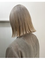 カシェル トウキョウ(Cashel Tokyo)&nbsp;ハイトーンボブ 渋谷ボブ ブリーチ2回 ミルクティーグレージュ