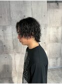 波巻きパーマ