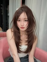 ボタン シブヤ(VOTAN SHIBUYA)&nbsp;流行りのハッシュカット/顔まわりカット/ウォームベージュ