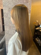エイム ヘア デザイン 町田店(eim hair design)&nbsp;ハイトーンミルクティーベージュ/サラツヤロング/町田