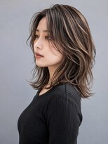 トリニティ(trinity) ブリーチ ハイライト ダブルカラー ベージュ レイヤーウルフ
