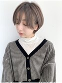 前下がりショート/前髪カタログ/小顔に見せるヘア/前髪カット