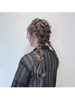 ヘアセット　プルエクステ